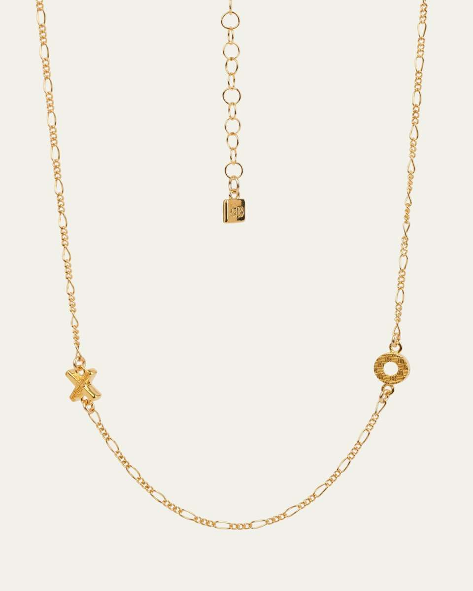 XO Woven Double Charm Necklace